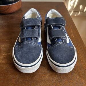 Navy Blue Kids Shoes with Velcro Straps